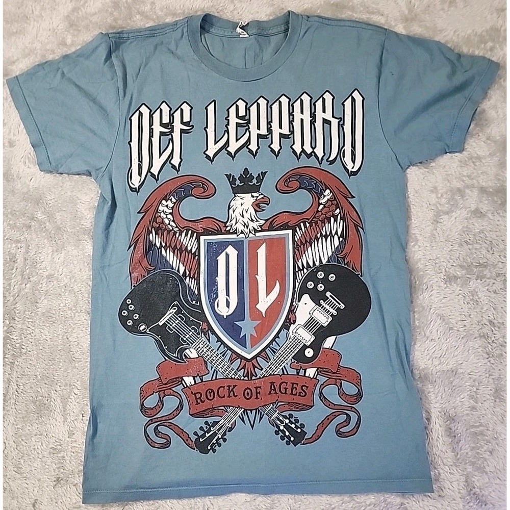 Def Leppard T-Shirt Mens Small 2016 Rock of Ages Concert Tour Short Sleeve‎